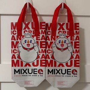 Mixue Ice Cream & Tea Insulated Tote 2 Pack Bag